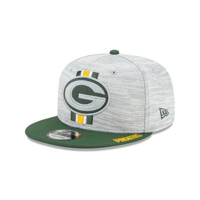 Green Green Bay Packers Hat - New Era NFL Official NFL Training 9FIFTY Snapback Caps USA9187502